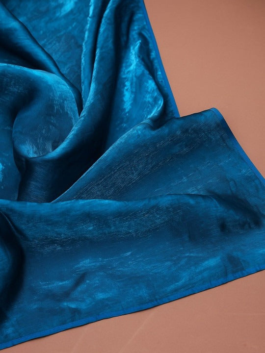 Plain Satin  Fendy Two Tone Saree